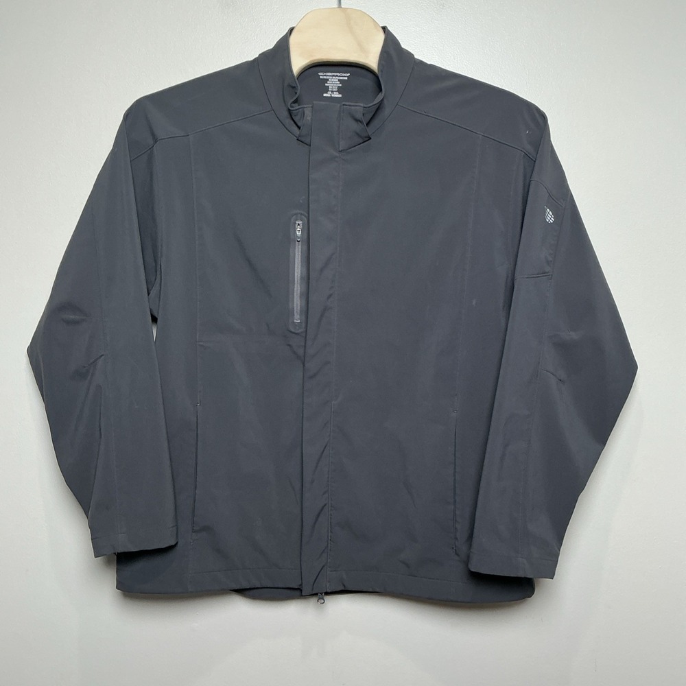 ExOfficio Rain Jacket Mens XXL‎ Black Full Zip Windbreaker Outdoor Hiking *read*